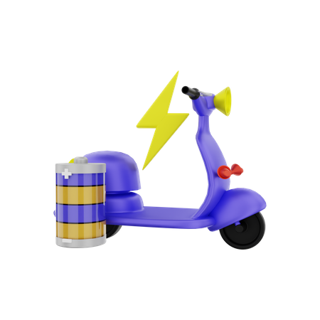 Scooter Elétrica  3D Illustration