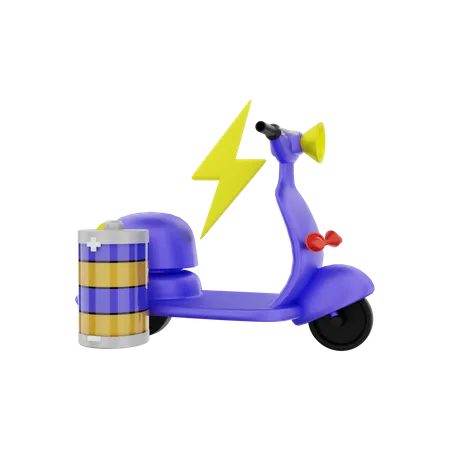 Scooter Elétrica  3D Illustration