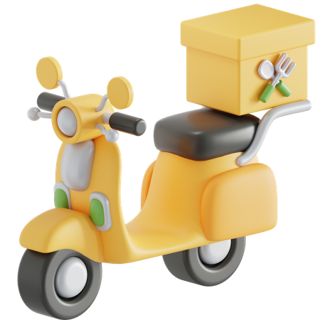 Livraison de scooters  3D Icon