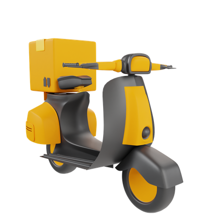 Livraison de scooters  3D Icon