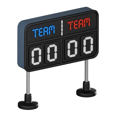 Scoreboard Perfect For Illustrating Game Results Sports Events And Competitive Moments In A Visually Engaging Manner 3 D Render Illustration 3D Icon