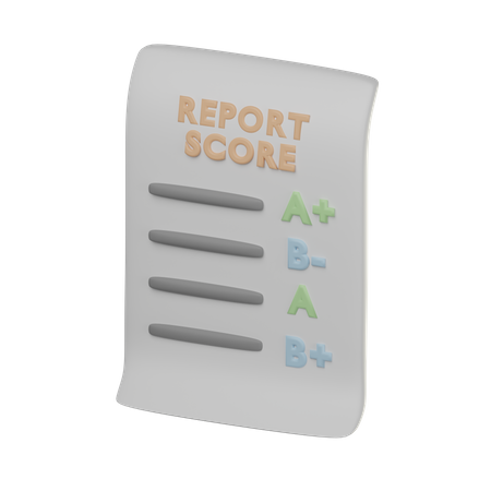 Score Sheet  3D Icon