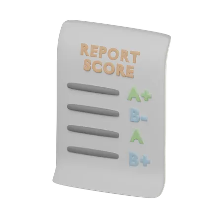 Score Sheet  3D Icon