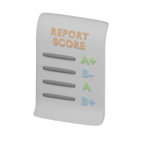 Score Sheet 3D Icon