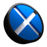 3d scotland flag logo