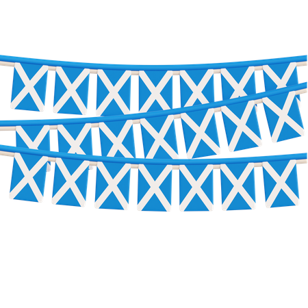 Scotland Flags Decoration  3D Icon