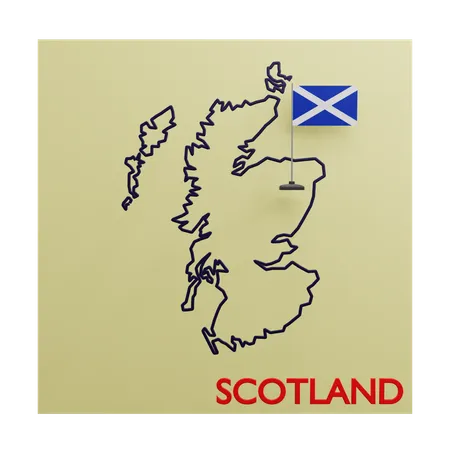 Scotland map  3D Icon