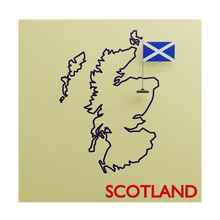 Scotland map  3D Icon