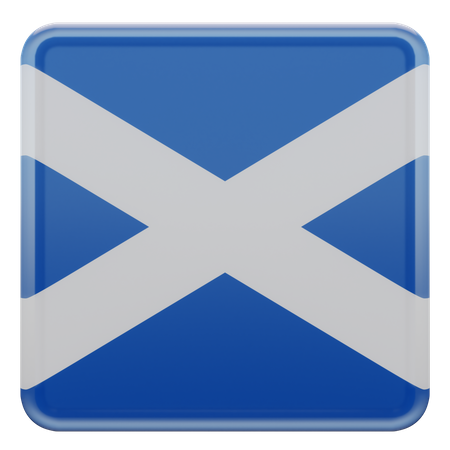 Scotland Square Flag 3D Icon
