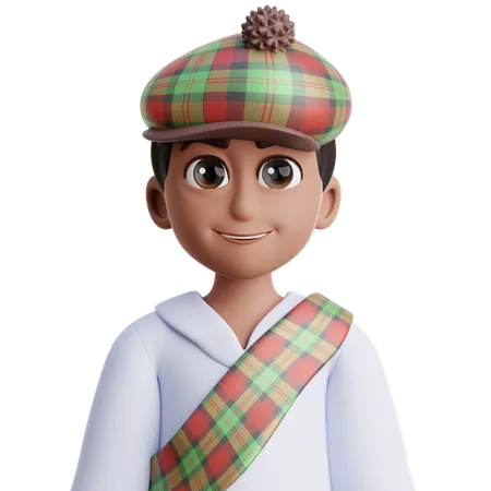 Scottish Man  3D Icon