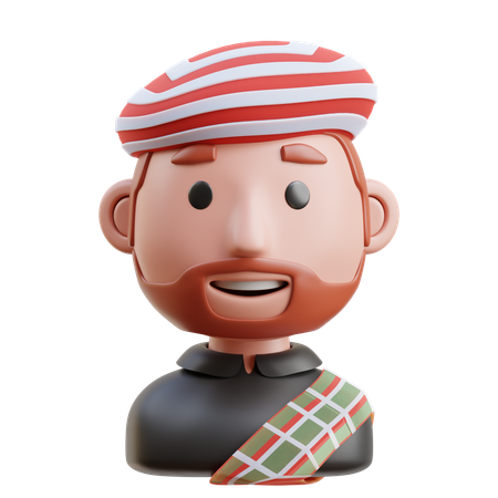 Scottish man  3D Icon