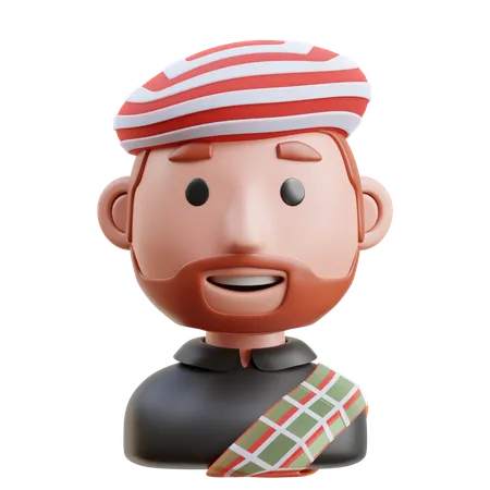 Scottish man  3D Icon