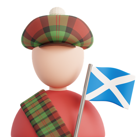 Scottish Man  3D Icon