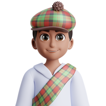 Scottish Man  3D Icon