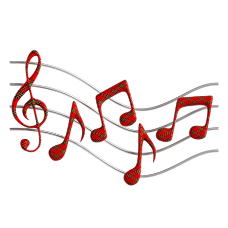 Scottish Music Note  3D Icon