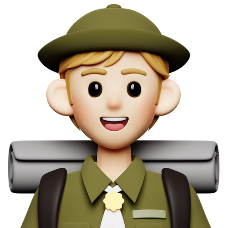 Scout Boy  3D Icon