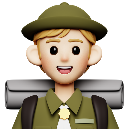 Scout Boy 3D Icon