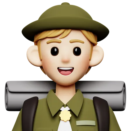Scout Boy 3D Icon
