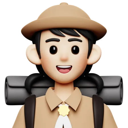 Scout Girl  3D Icon