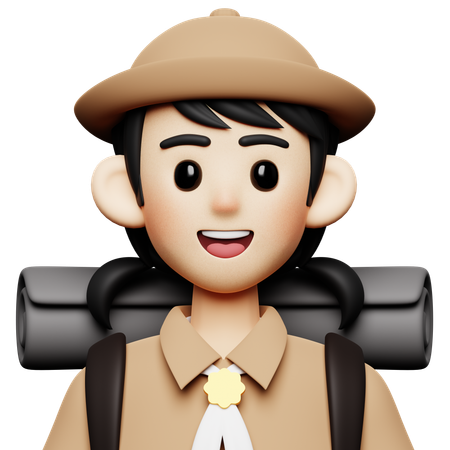 Scout Girl  3D Icon