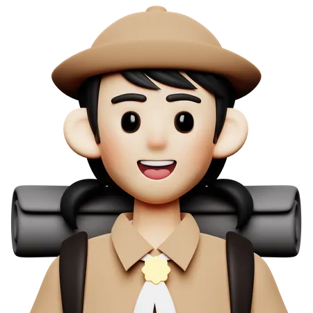 Scout Girl 3D Icon