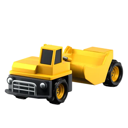 Scraper Machine 3 D Construction Vehicles Icon 3D Icon