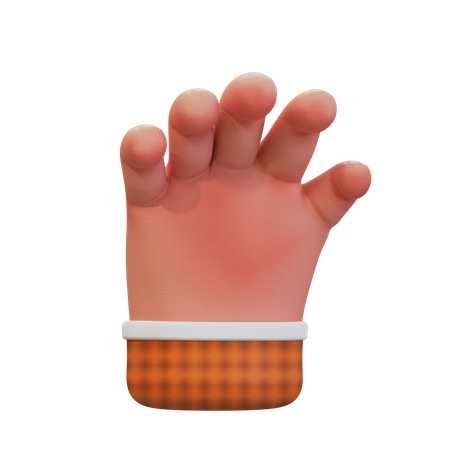 Scratching hand gesture  3D Icon