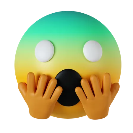 Screaming  3D Icon