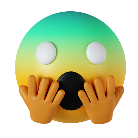 Screaming  3D Icon