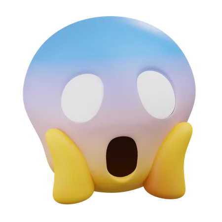 Screaming Emoji  3D Icon