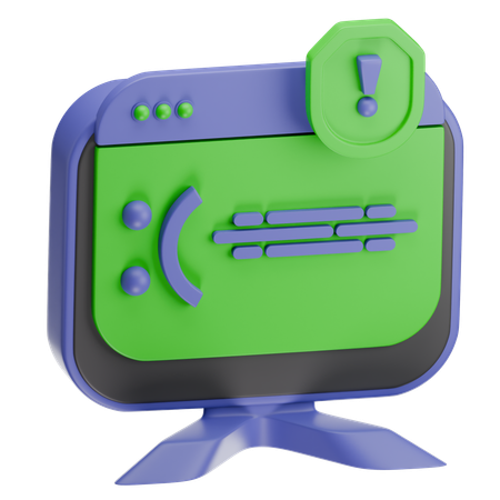 Screen Error  3D Icon