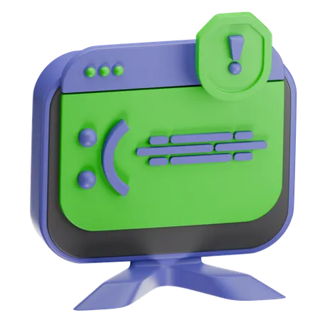 Screen Error  3D Icon