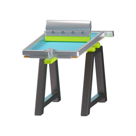 Screen Printing Table 3D Icon