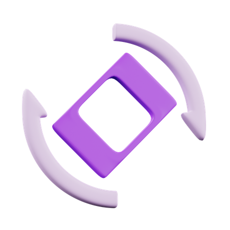 Screen Rotation  3D Icon