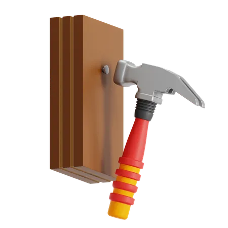 Screw and Hammer  3D Icon