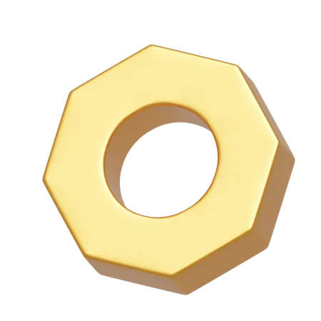 Screw Gold  3D Icon