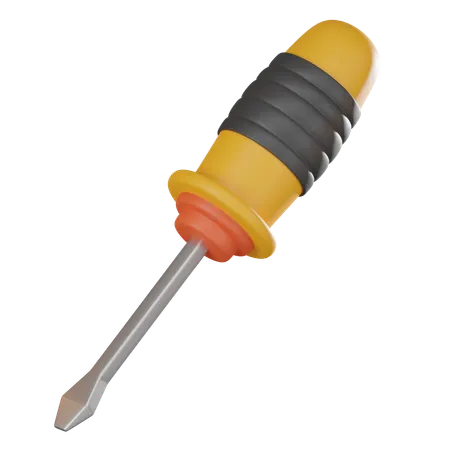 Screwdriver An Essential Tool For Construction And Repair Work Ideal For Conveying Craftsmanship And Industrial Concepts 3 D Render Illustration 3D Icon