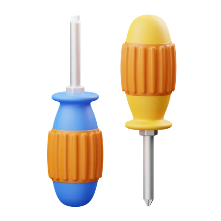 Screwdriver  3D Illustration