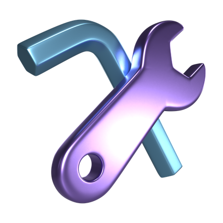 Screwdriver and wrench  3D Icon