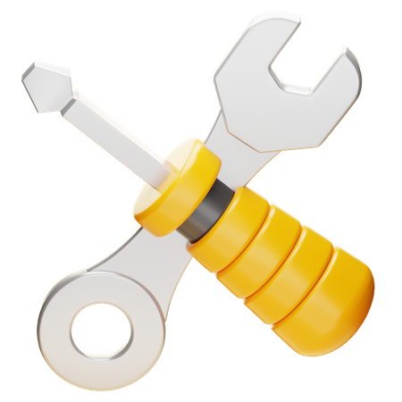 SCREWDRIVER WITH WRENCH  3D Icon