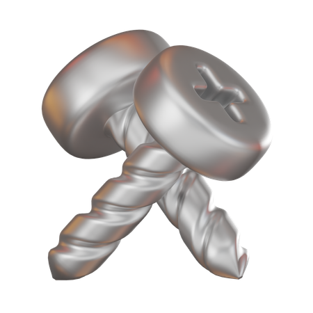 Screws And Nut  3D Icon