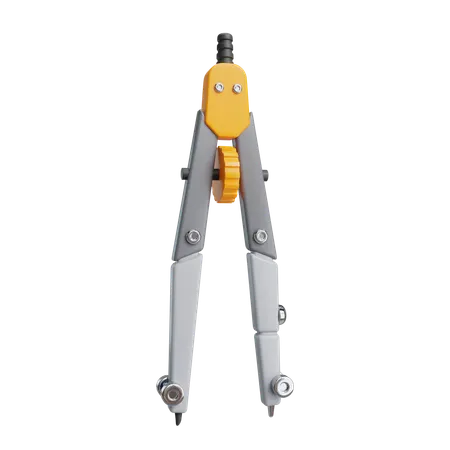 Scribe Compasses 3D Icon