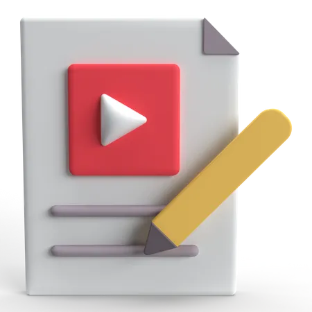 Roteiro de vídeo  3D Icon