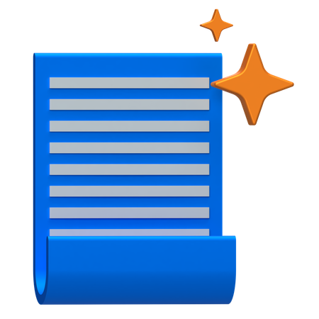 Script Document  3D Icon
