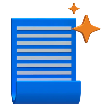 Script Document  3D Icon
