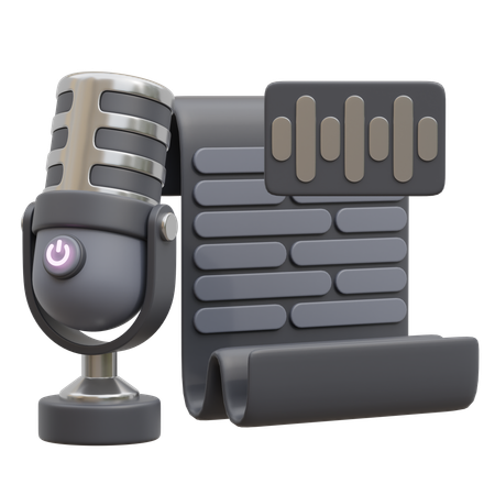 Script Podcast  3D Icon