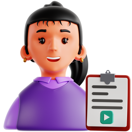 Scriptwriter  3D Icon