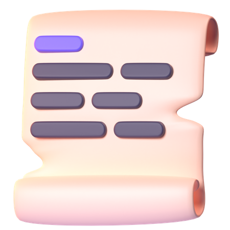 Scroll  3D Icon