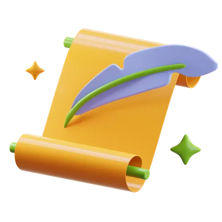 Scroll  3D Icon