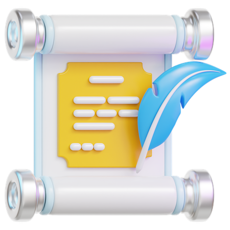 Scroll  3D Icon